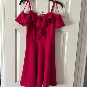 Kiki Larue Red Off-Shoulder Dress